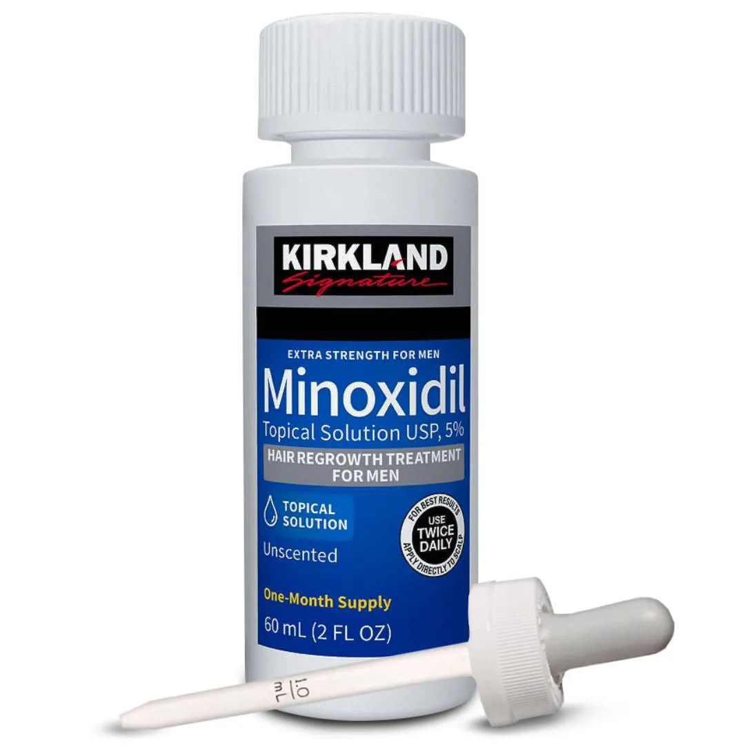 Minoxidil Kirkland 5% Original - Para 1 Mês (1 Frasco de 60ml)